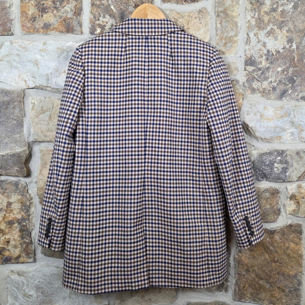 J Crew Alfie Checkered Plaid Tollegno 1900 Wool Blazer Jacket - Picture 8 of 10